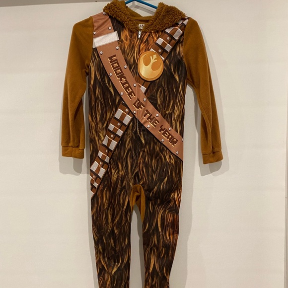 Chewbacca Star Wars Kids Wookie of the Year Hooded Costume Pajama Sleeper - Picture 2 of 6